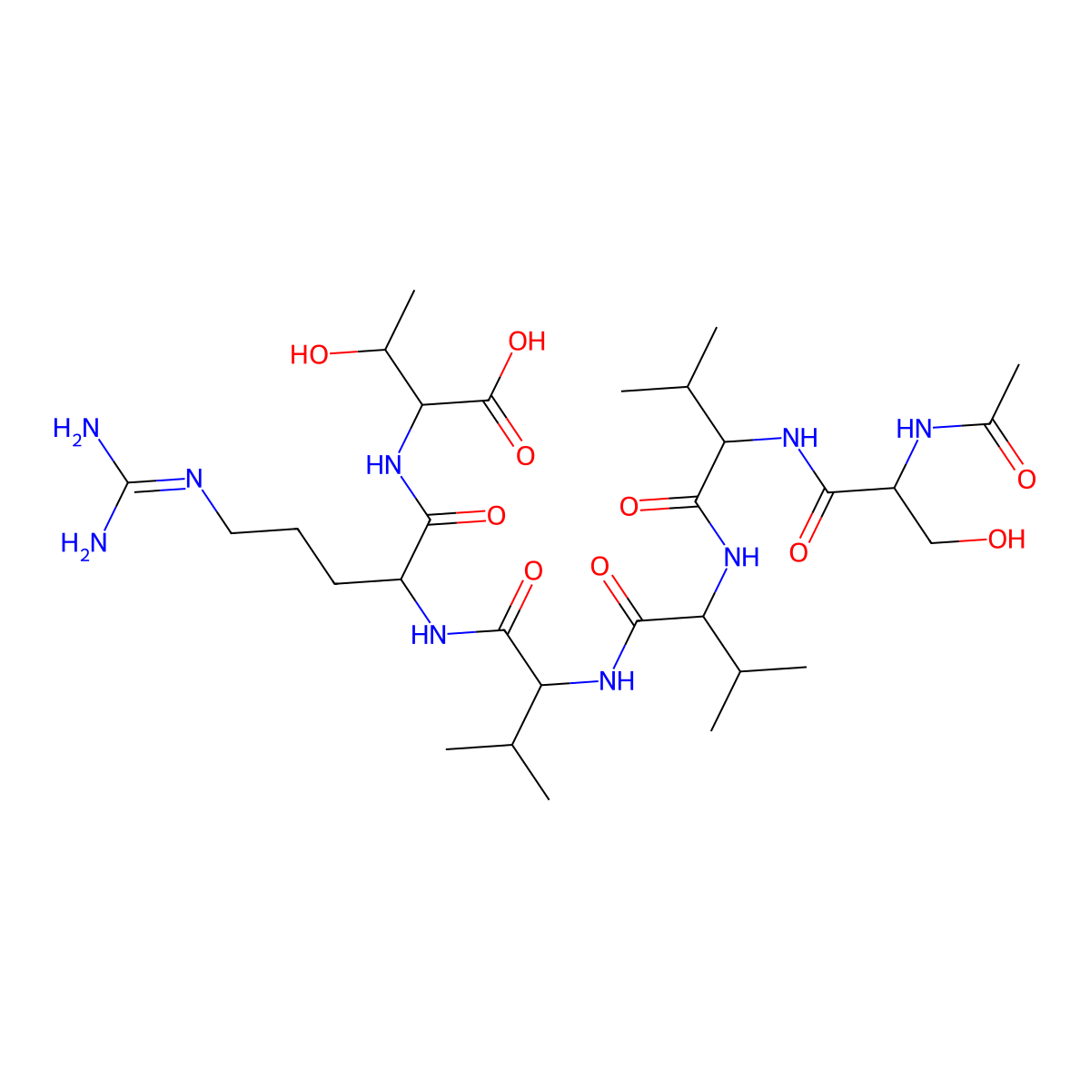 Acetyl hexapeptide 38 molecular structure, CAS 1400634-44-7