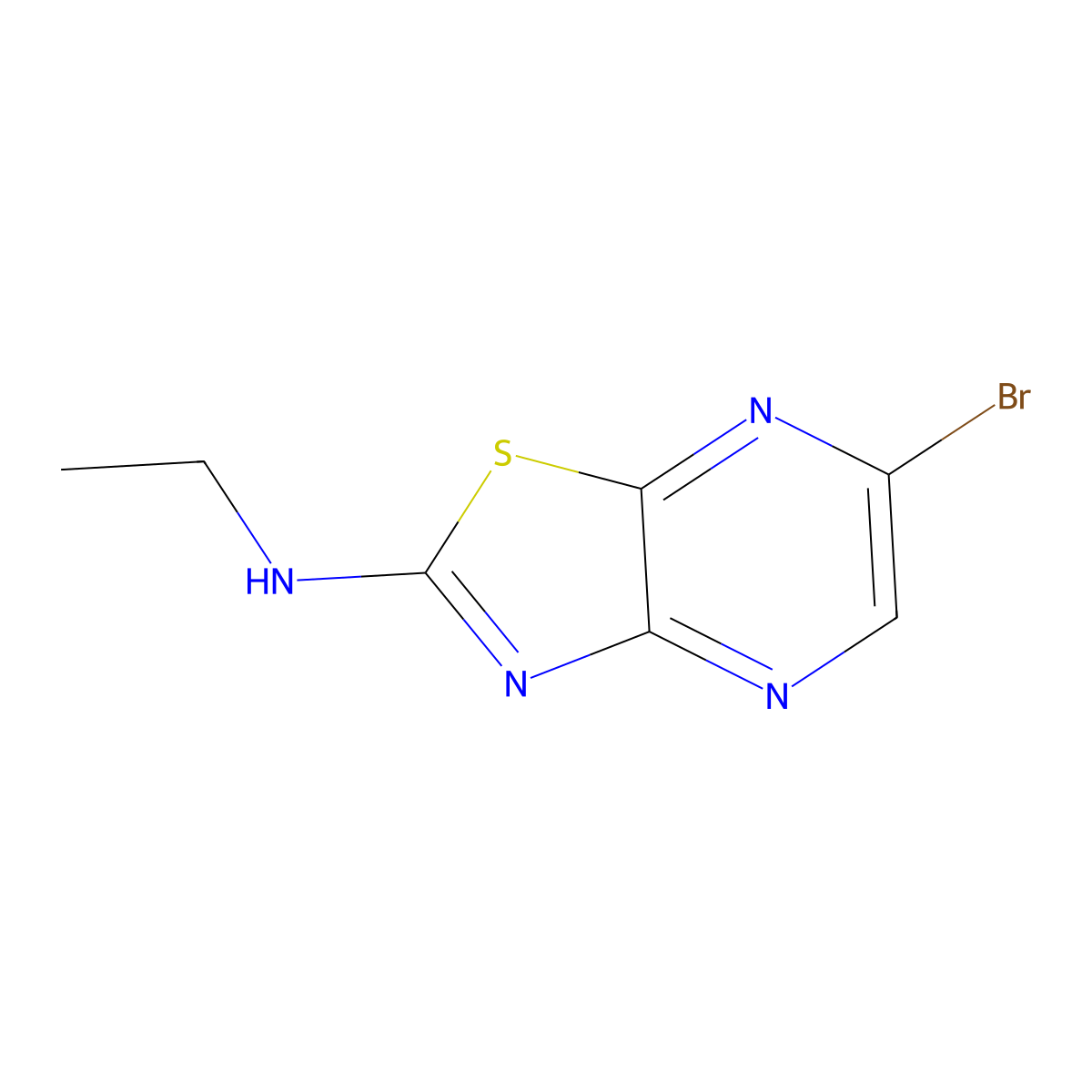 6-bromo-N-ethyl[1,3]thiazolo[4,5-b]pyrazin-2-amine molecular structure, CAS 1400635-41-7