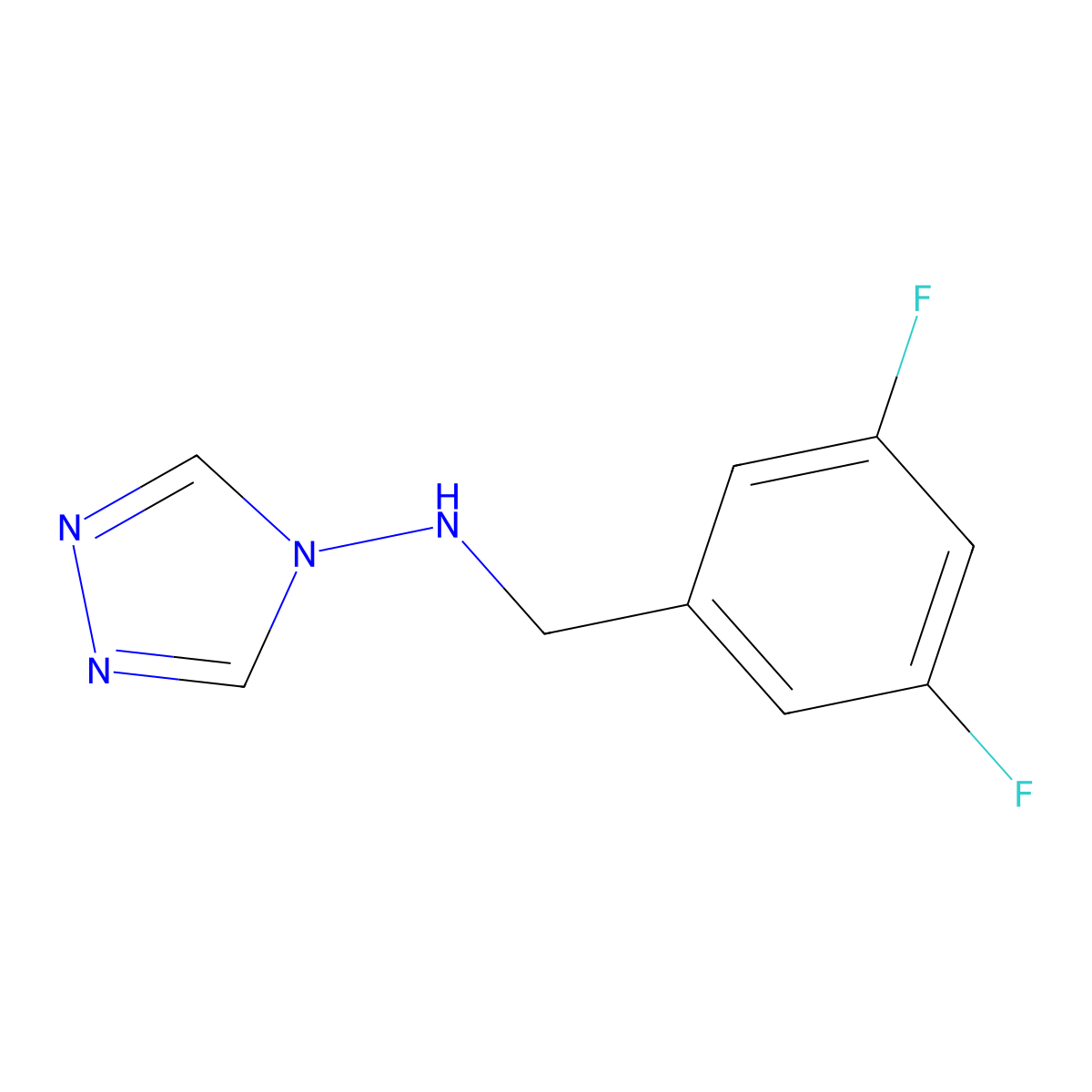 N-(3,5-difluorobenzyl)-4H-1,2,4-triazol-4-amine molecular structure, CAS 1400635-46-2