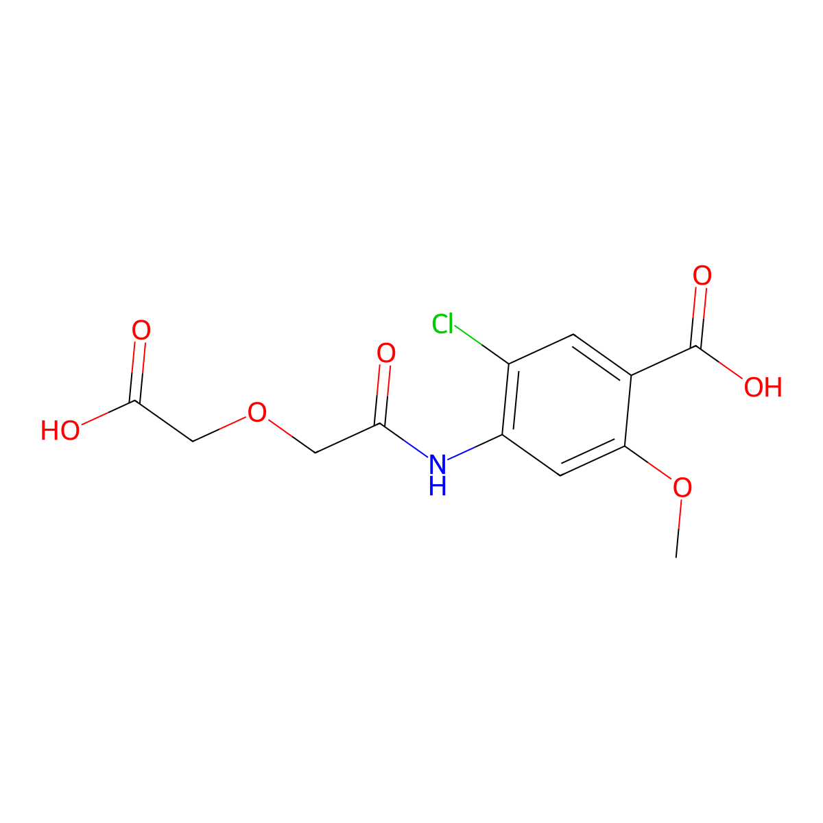 4-{[2-(Carboxymethoxy)acetyl]amino}-5-chloro-2-methoxybenzoic acid molecular structure, CAS 1400635-59-7