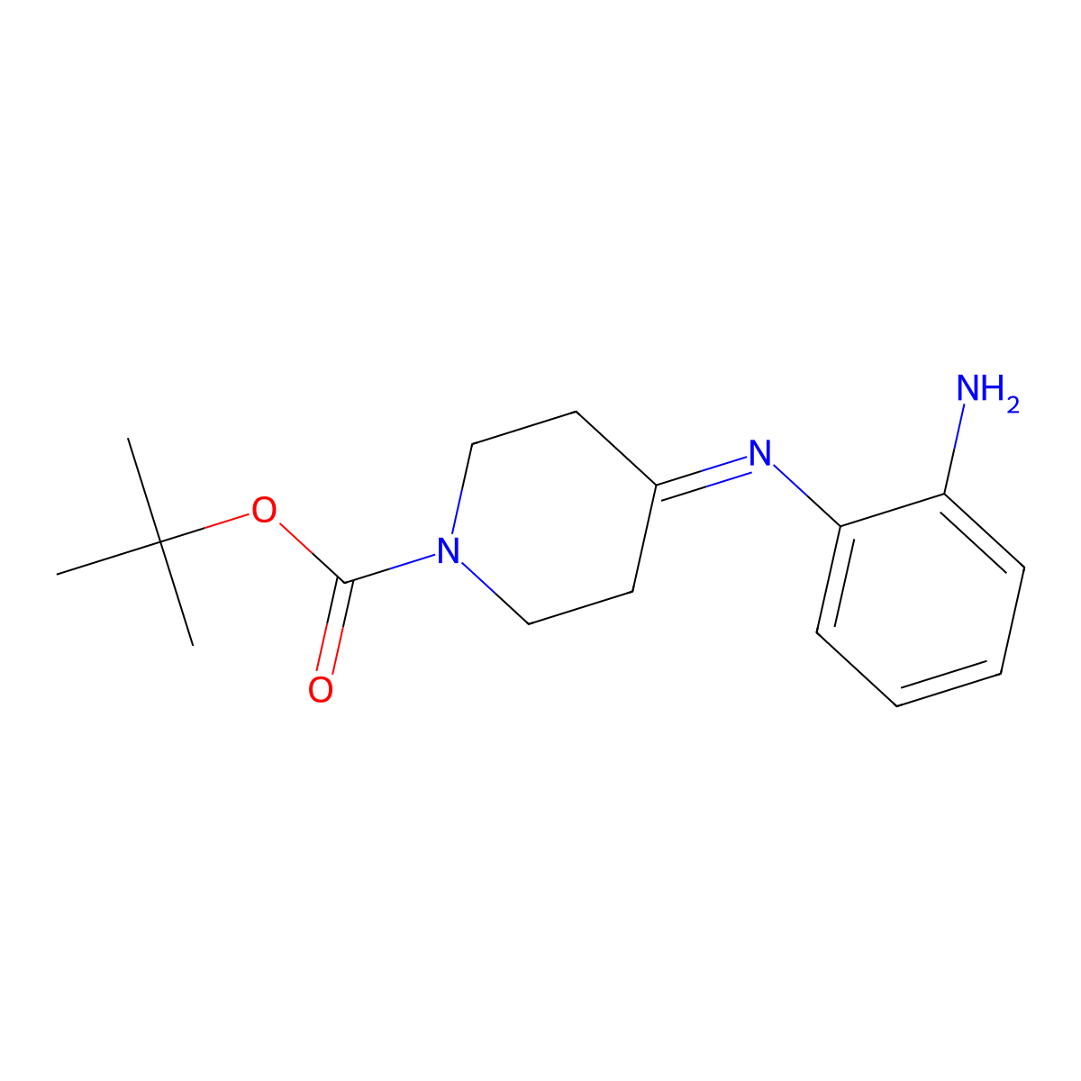tert-butyl 4-[(2-aminophenyl)imino]tetrahydro-1(2H)-pyridinecarboxylate molecular structure, CAS 1400636-43-2