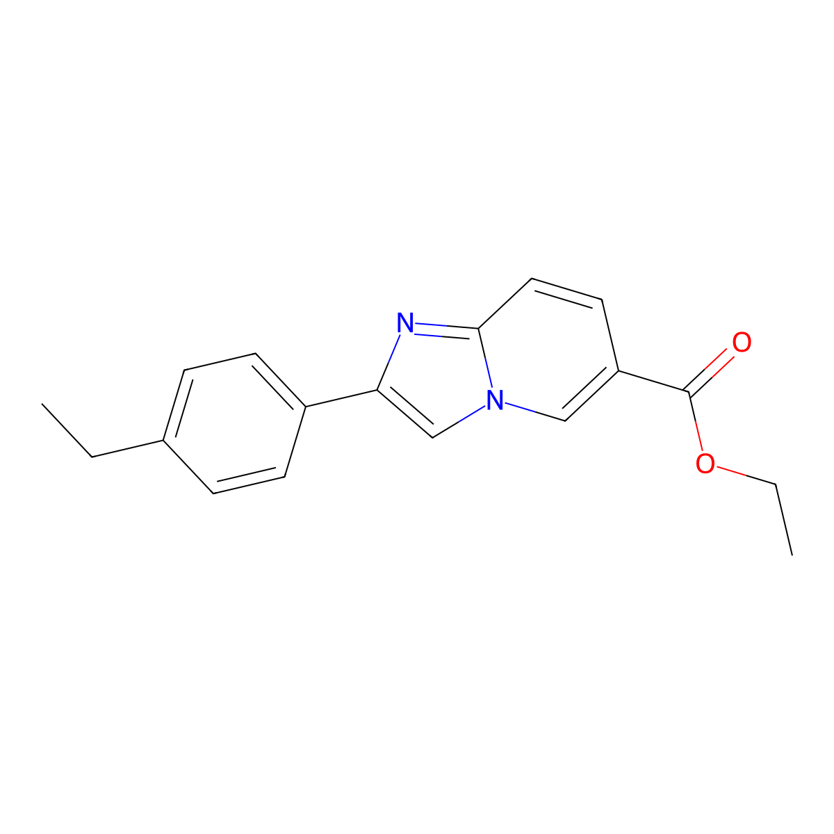Ethyl 2-(4-ethylphenyl)imidazo[1,2-a]pyridine-6-carboxylate molecular structure, CAS 1400636-51-2