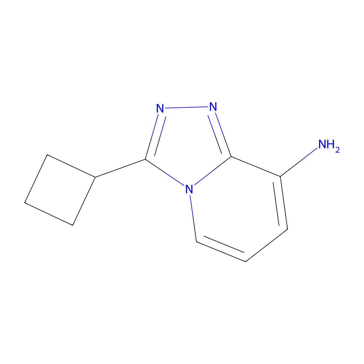 3-Cyclobutyl[1,2,4]triazolo[4,3-a]pyridin-8-amine molecular structure, CAS 1400636-87-4