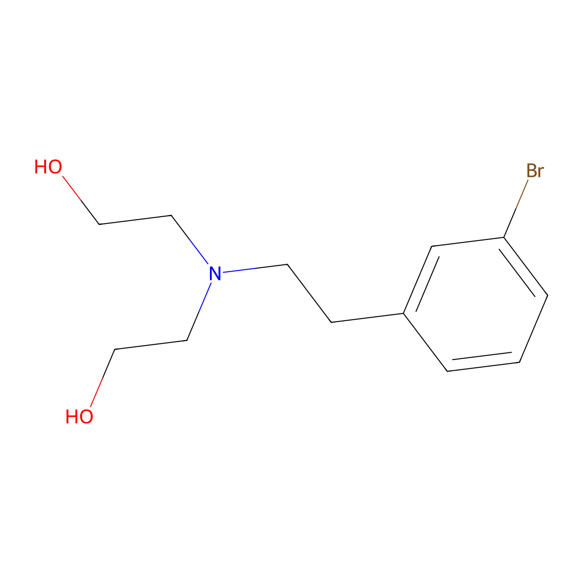 2-[(3-Bromophenethyl)(2-hydroxyethyl)amino]-1-ethanol molecular structure, CAS 1400636-95-4