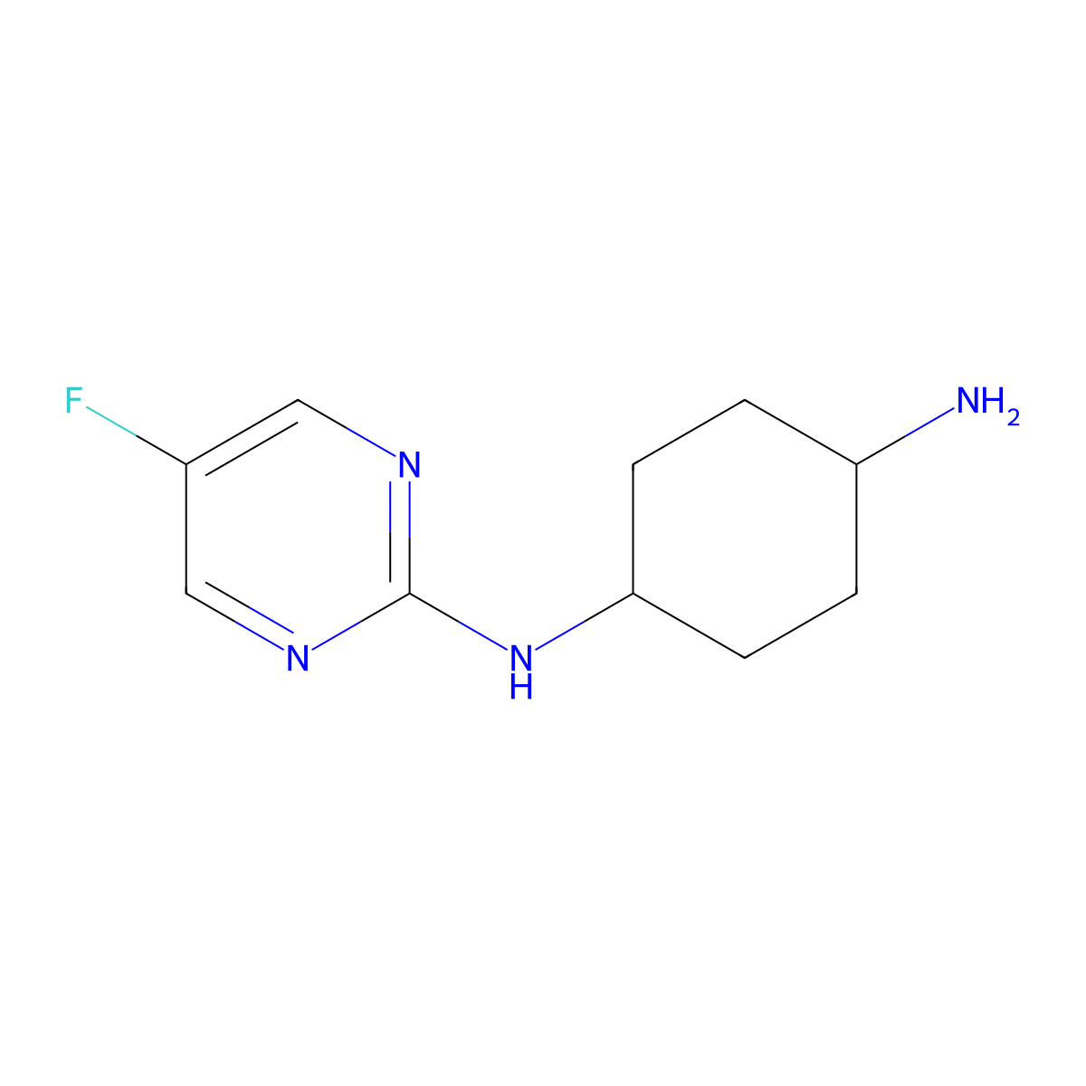 (1R,4R)-N1-(5-Fluoropyrimidin-2-yl)cyclohexane-1,4-diamine molecular structure, CAS 1400637-02-6