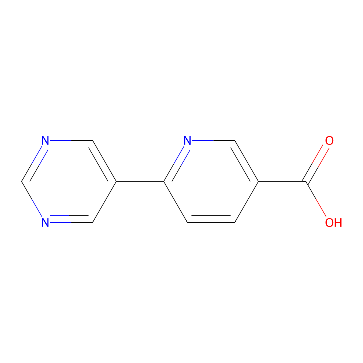 6-(Pyrimidin-5-yl)nicotinic acid molecular structure, CAS 1400637-03-7