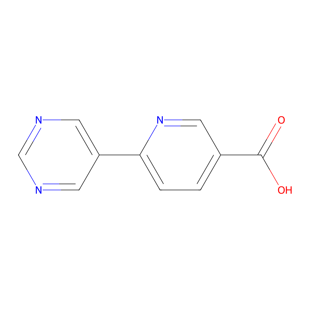 6-(Pyrimidin-5-yl)nicotinic acid molecular structure, CAS 1400637-03-7