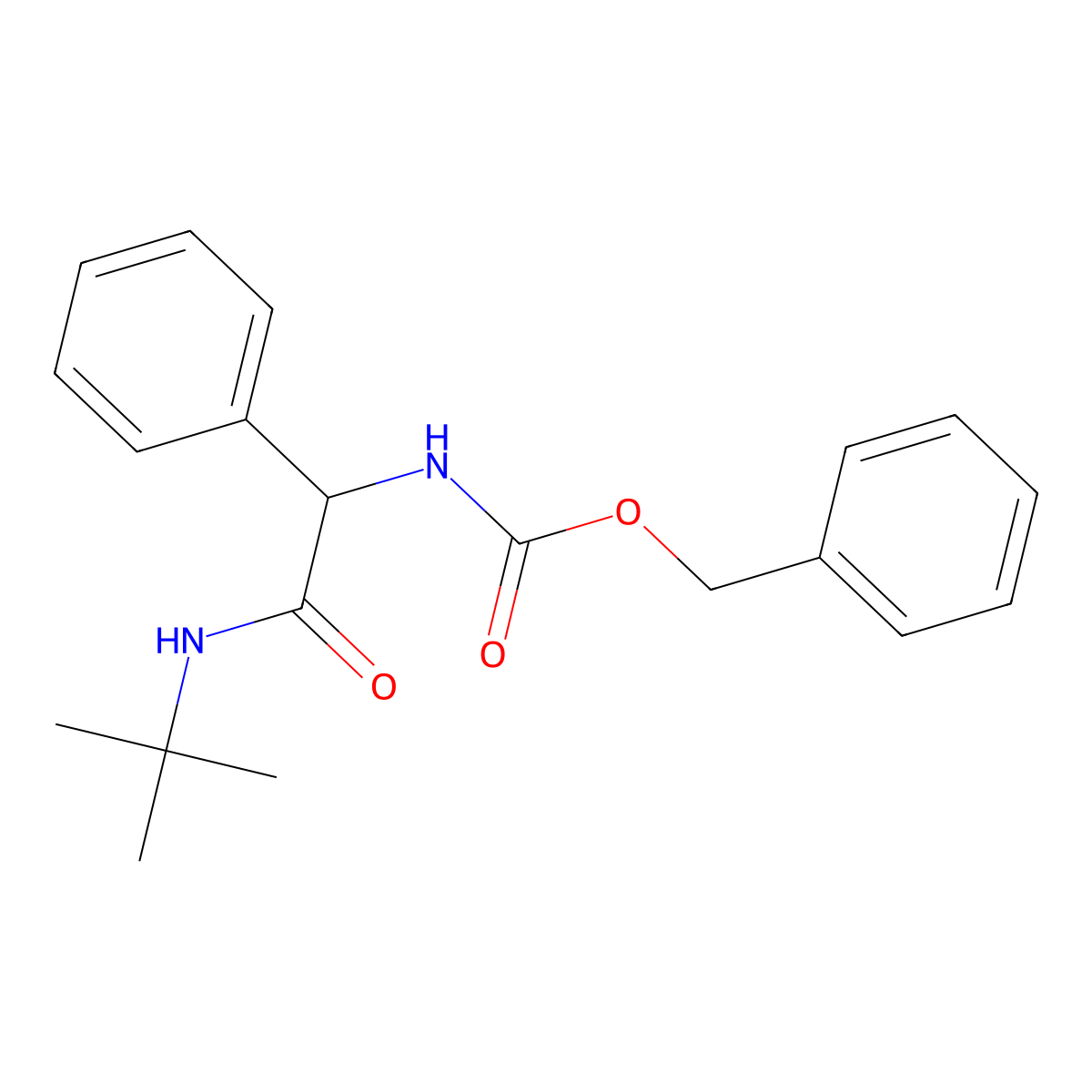 N-Cbz-N'-tert-butyl-DL-phenylglycinamide molecular structure, CAS 1400644-17-8