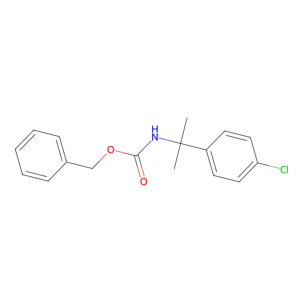Benzyl N-[2-(4-chlorophenyl)propan-2-YL]carbamate molecular structure, CAS 1400644-29-2
