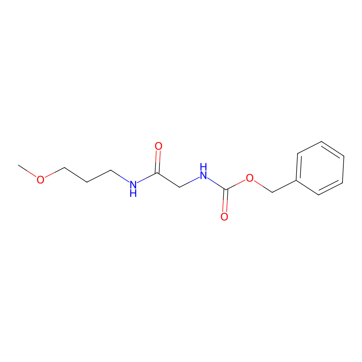 Benzyl N-[(3-methoxypropyl)carbamoylmethyl]carbamate molecular structure, CAS 1400644-30-5