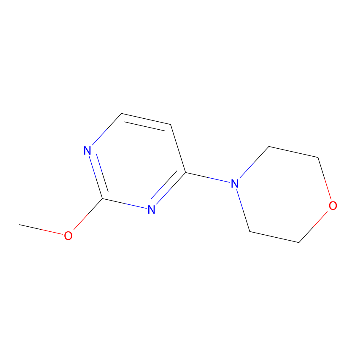 2-Methoxy-4-morpholinopyrimidine molecular structure, CAS 1400644-32-7