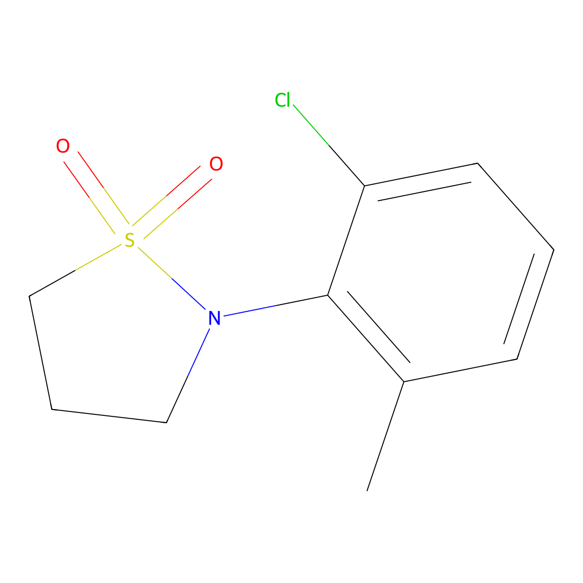 N-(2-Chloro-6-methylphenyl)-1,3-propanesultam molecular structure, CAS 1400644-34-9