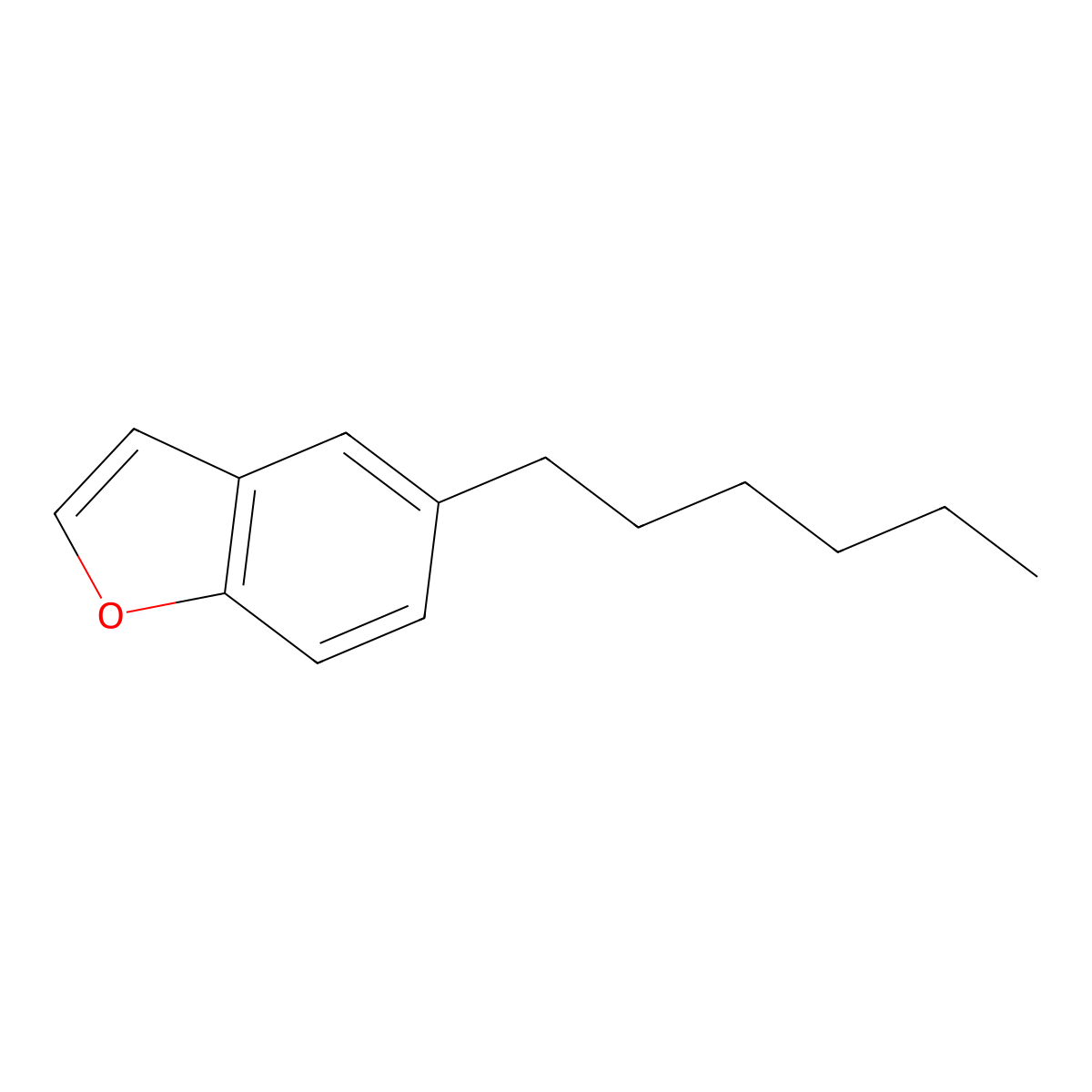 5-Hexyl-1-benzofuran molecular structure, CAS 1400644-42-9