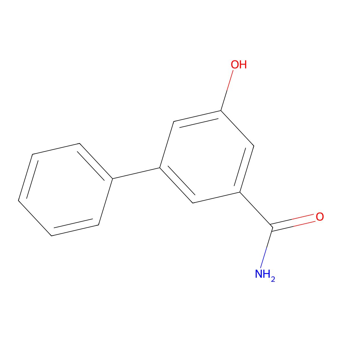 3-Hydroxy-5-phenylbenzamide molecular structure, CAS 1400644-43-0