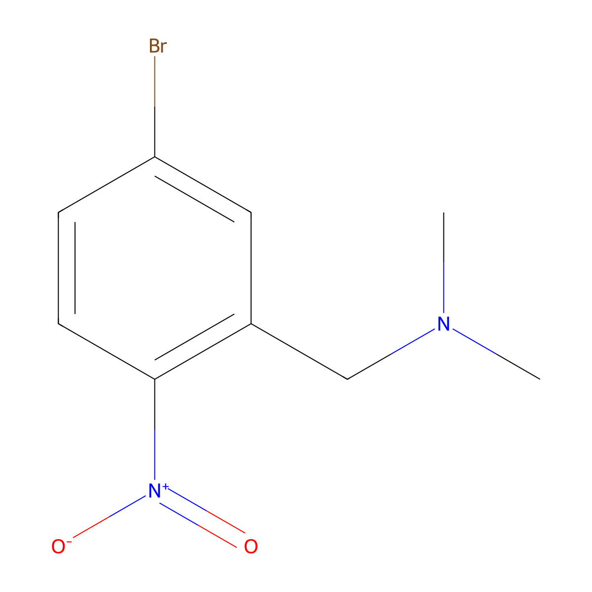 N,N-Dimethyl 5-bromo-2-nitrobenzylamine molecular structure, CAS 1400644-49-6