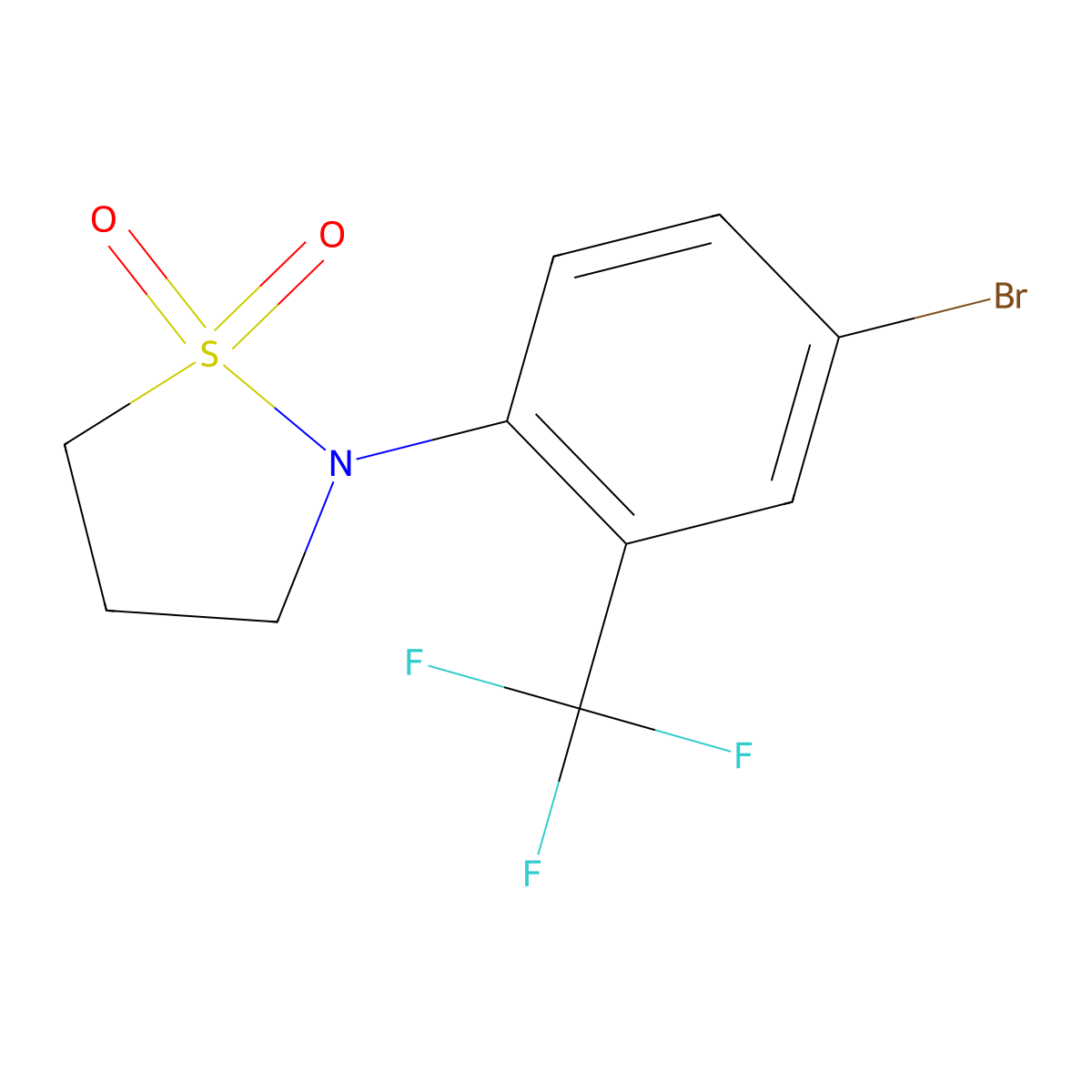N-(4-Bromo-2-trifluoromethoxyphenyl)-1,3-propanesultam molecular structure, CAS 1400644-52-1