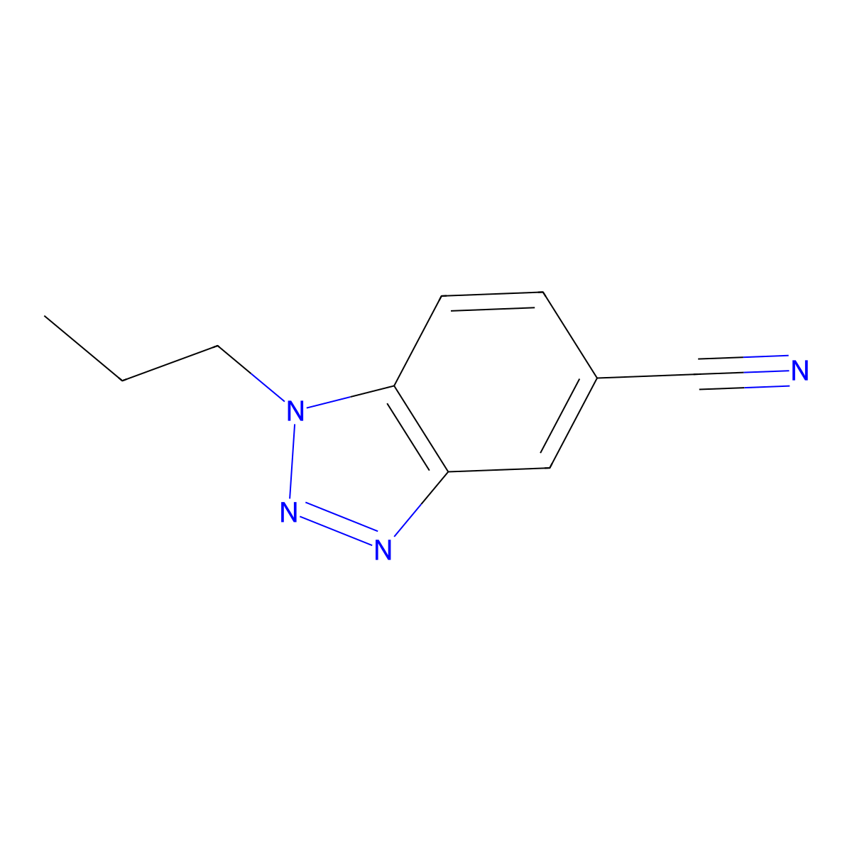 1-Propyl-1,2,3-benzotriazole-5-carbonitrile molecular structure, CAS 1400644-57-6