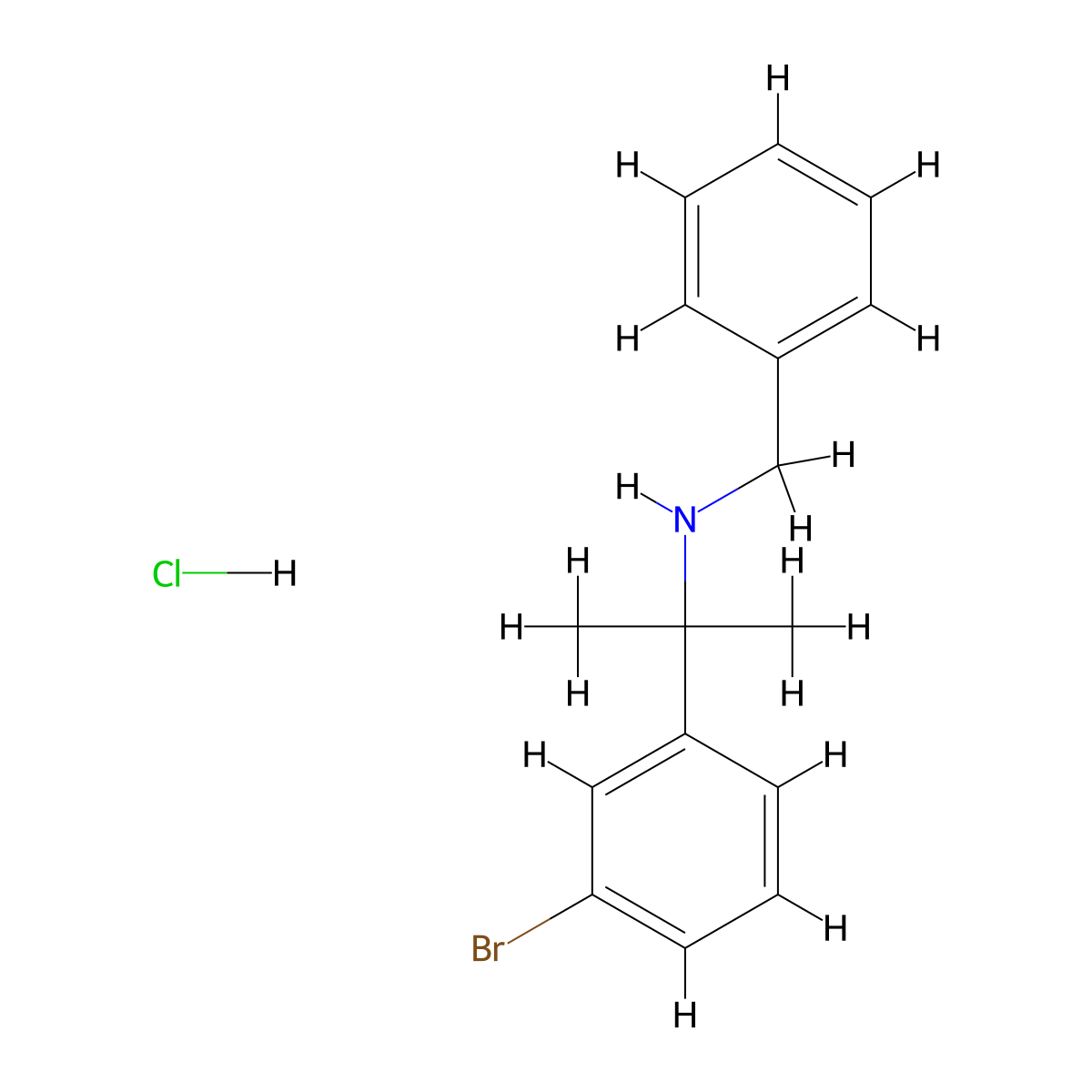 Benzyl[2-(3-bromophenyl)propan-2-YL]amine hcl molecular structure, CAS 1400644-86-1