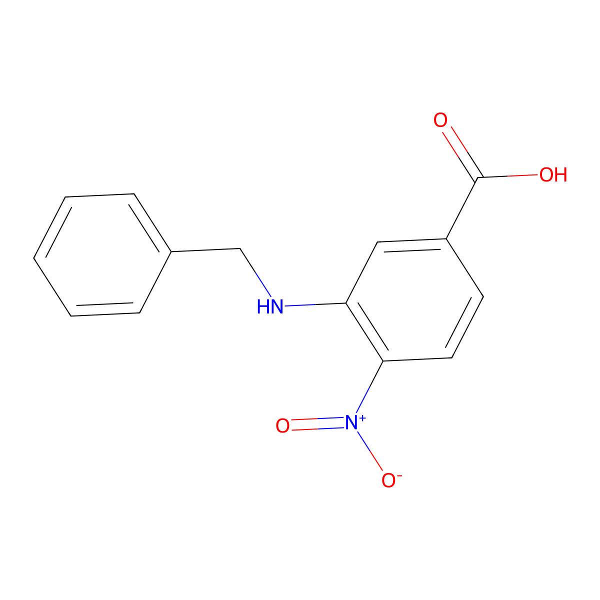3-(Benzylamino)-4-nitrobenzoic acid molecular structure, CAS 1400644-88-3