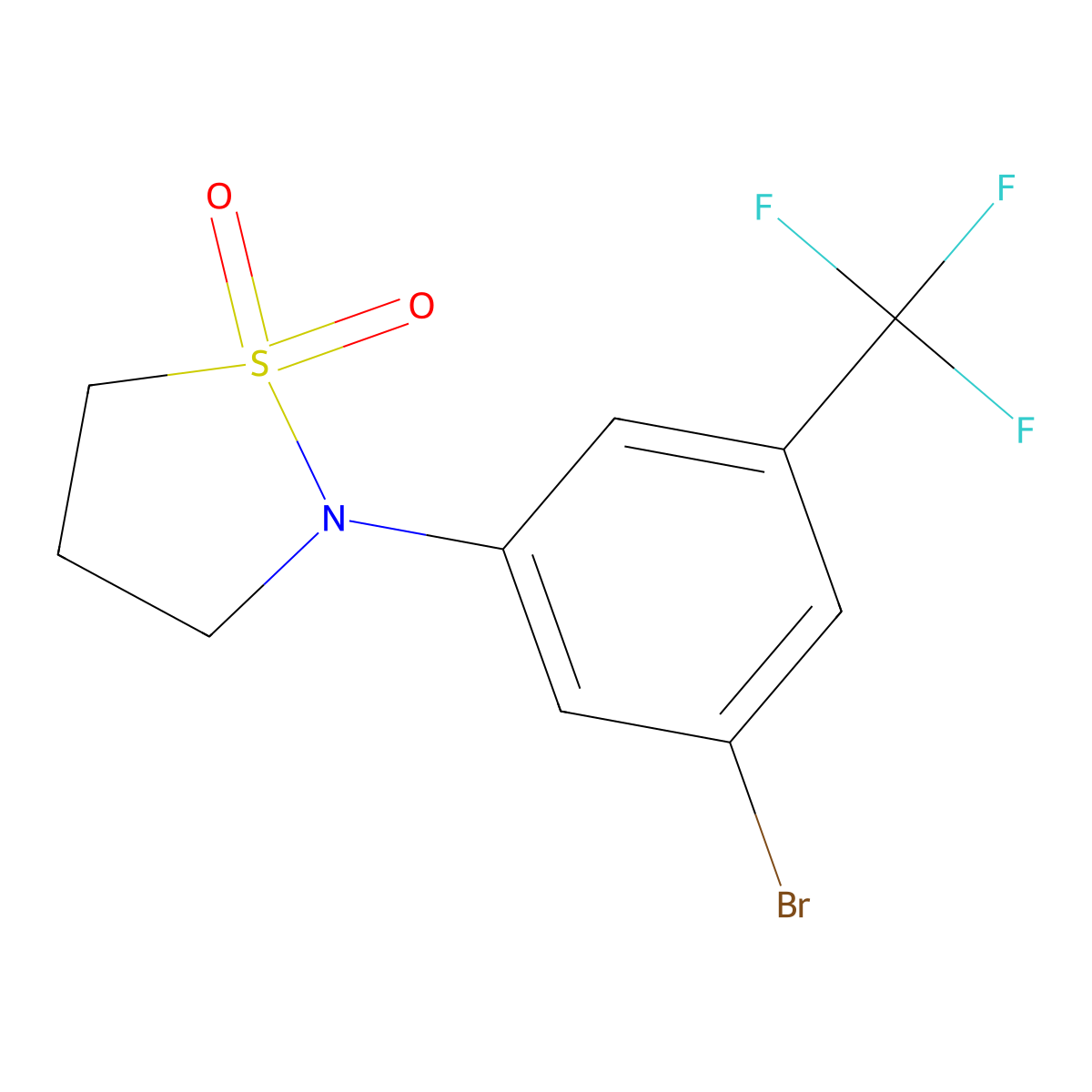 N-(3-Bromo-5-trifluoromethylphenyl)-1,3-propanesultam molecular structure, CAS 1400645-21-7