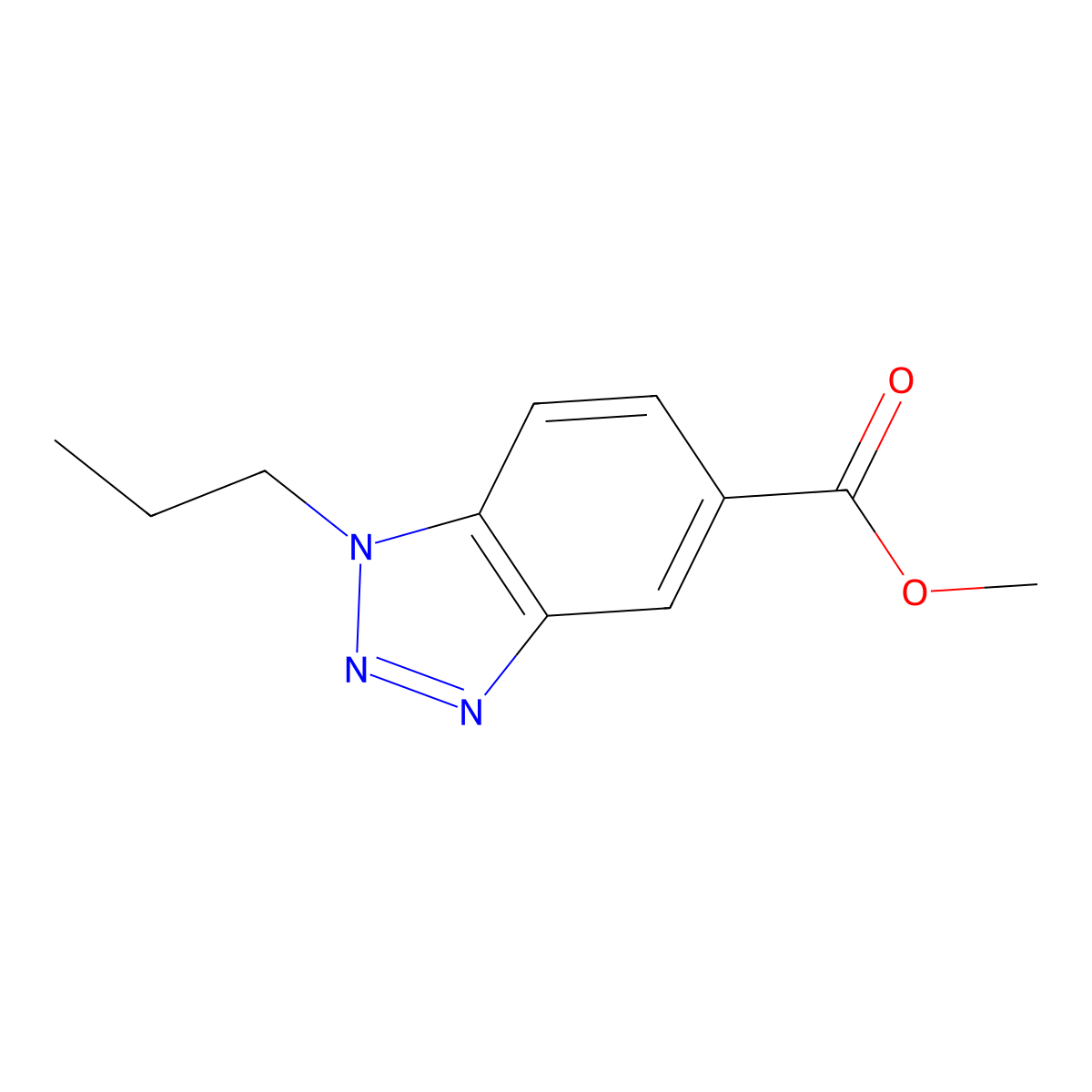 Methyl 1-propyl-1,2,3-benzotriazole-5-carboxylate molecular structure, CAS 1400645-46-6