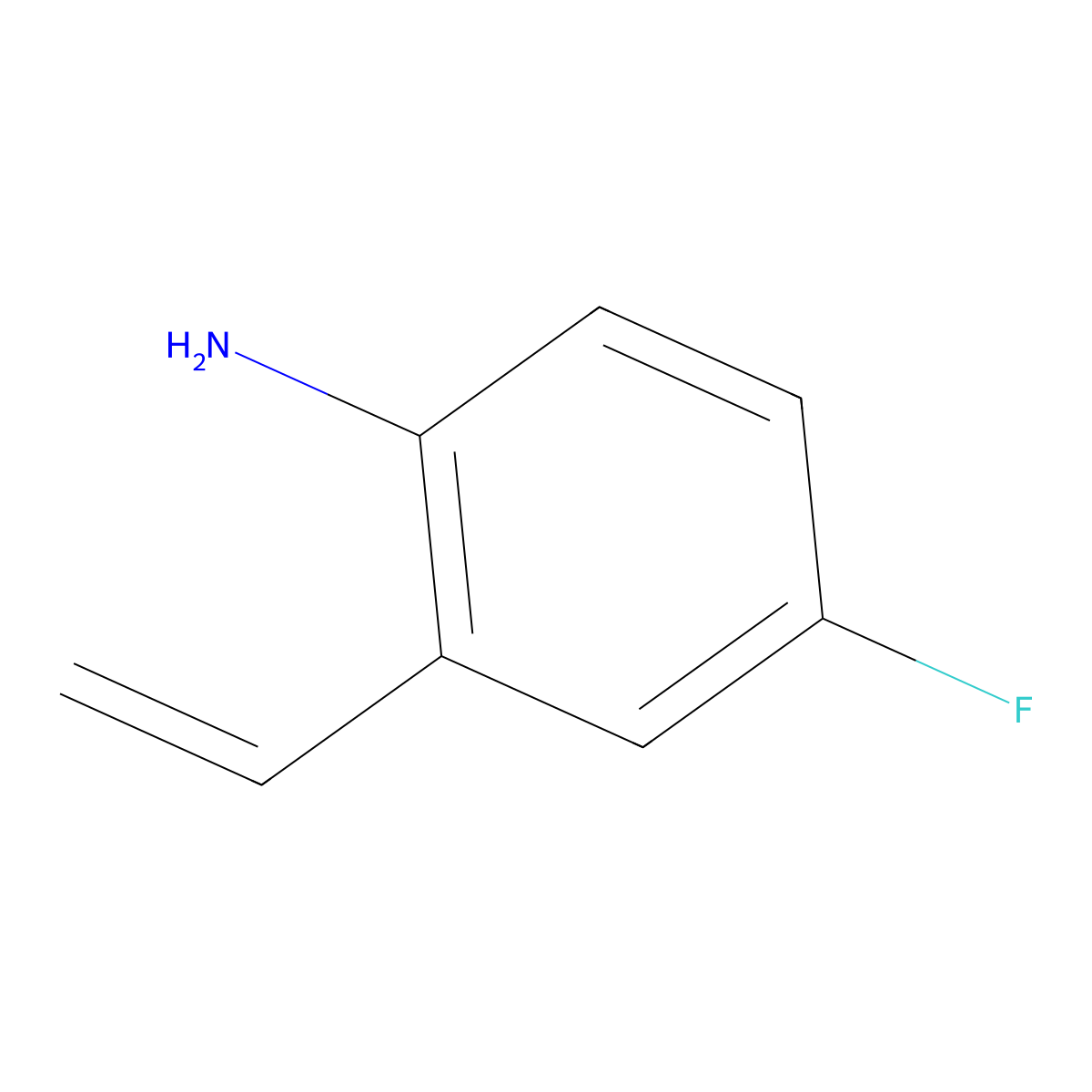 2-Ethenyl-4-fluoroaniline molecular structure, CAS 1400653-96-4