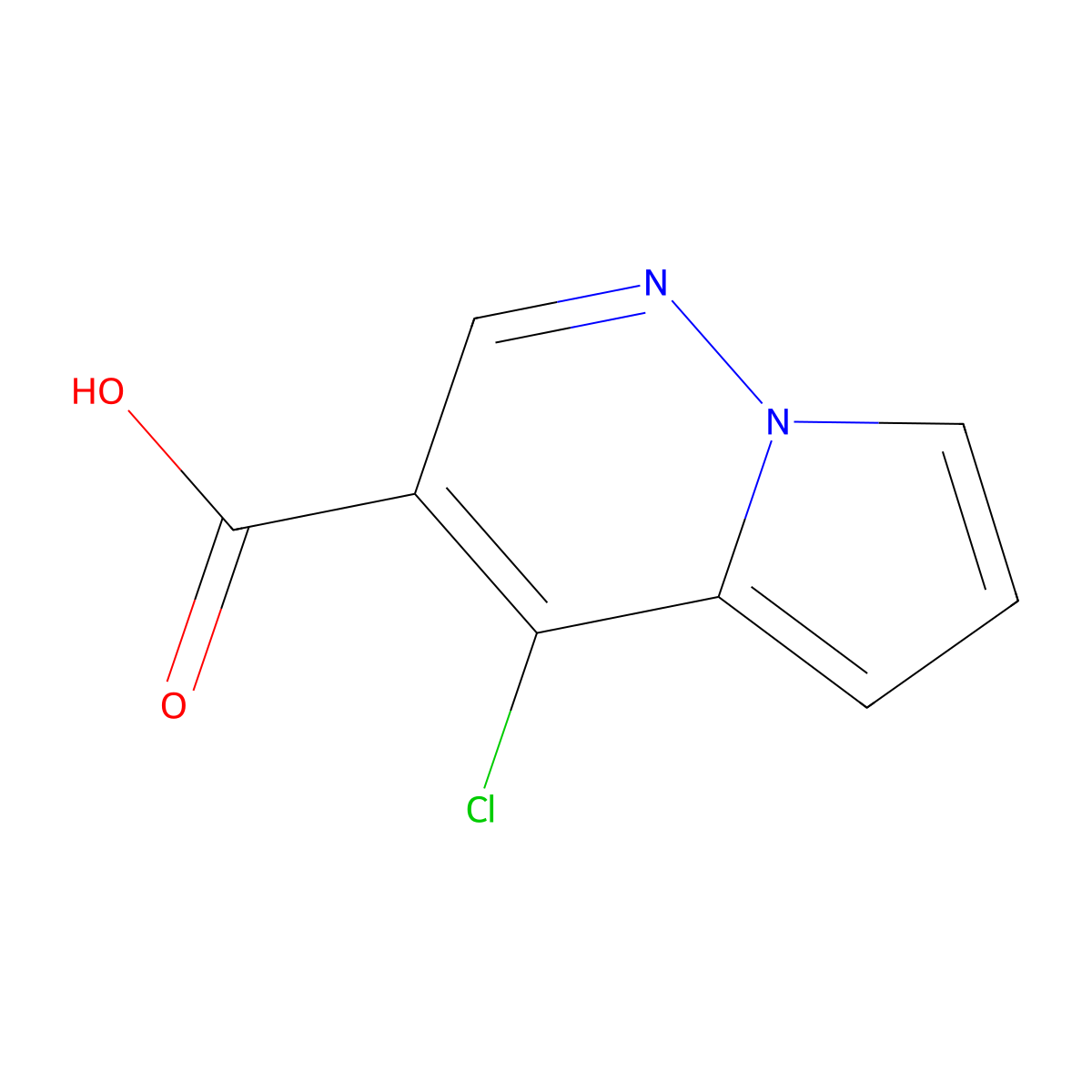 4-Chloropyrrolo[1,2-B]pyridazine-3-carboxylic acid molecular structure, CAS 1400688-73-4
