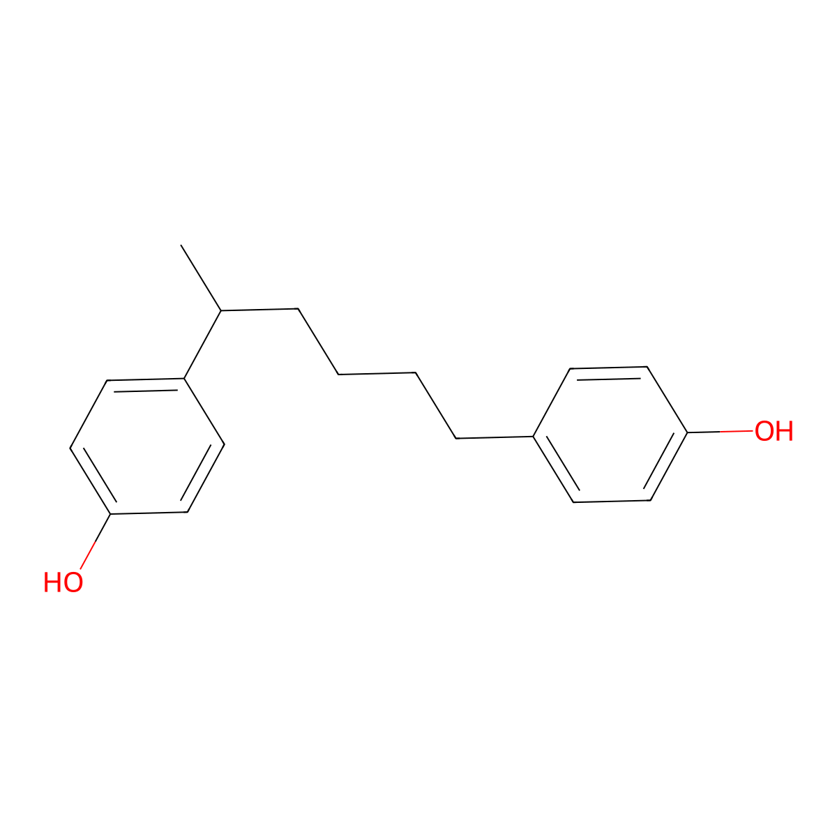 4,4'-(1-Methylpentylidene)bisphenol molecular structure, CAS 14007-30-8