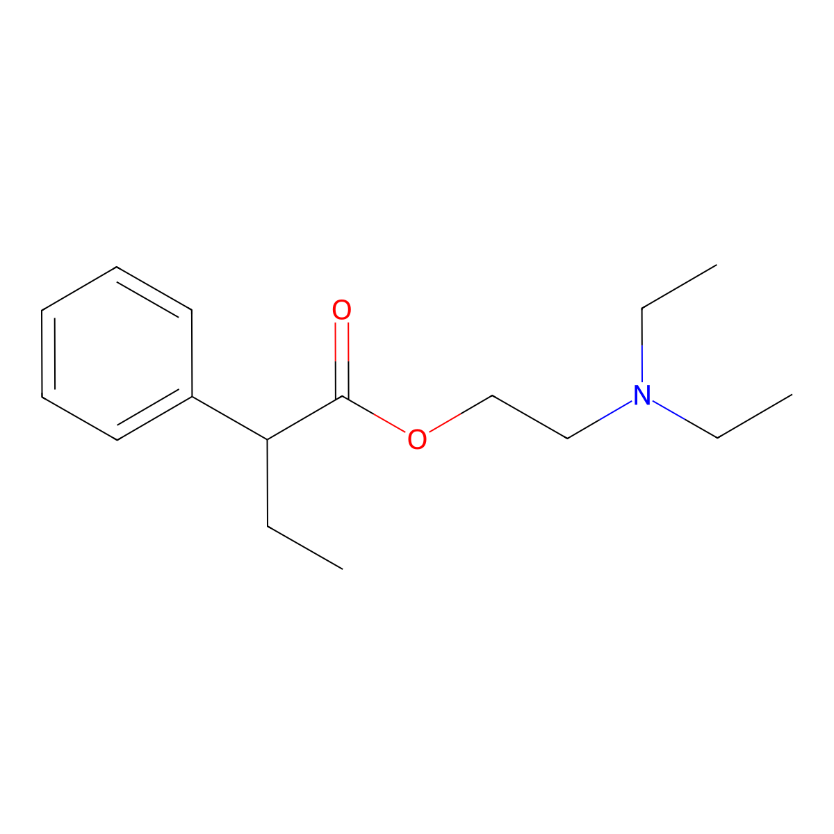 Butetamate molecular structure, CAS 14007-64-8