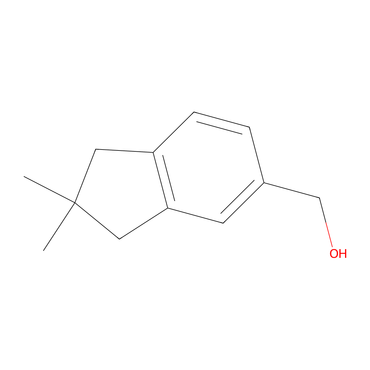 (2,2-dimethyl-2,3-dihydro-1H-inden-5-yl)methanol molecular structure, CAS 1400701-40-7