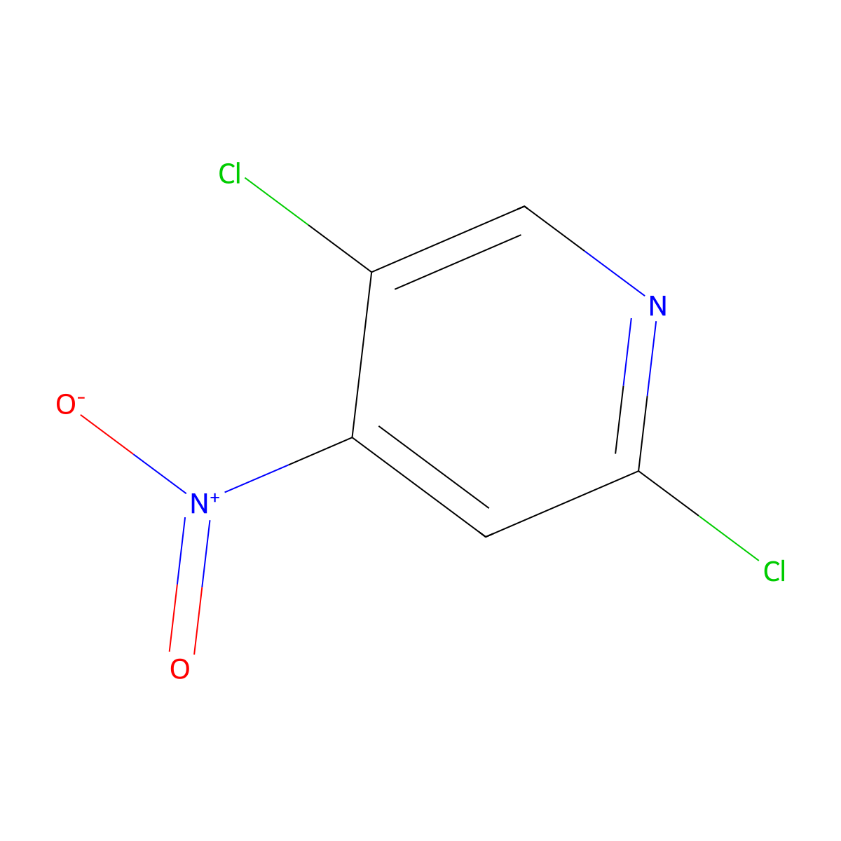 2,5-Dichloro-4-nitropyridine molecular structure, CAS 1400701-63-4