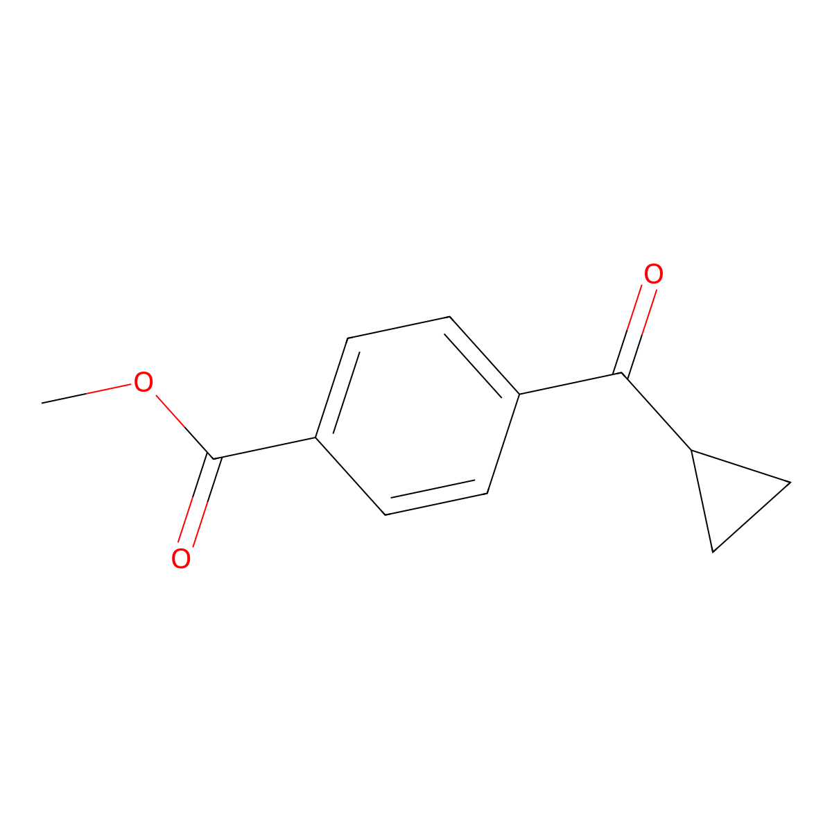 Methyl 4-(cyclopropylcarbonyl)benzoate molecular structure, CAS 1400701-82-7