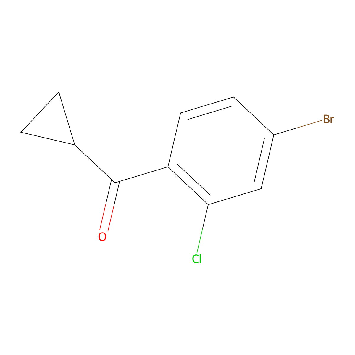 (4-Bromo-2-chlorophenyl)(cyclopropyl)methanone molecular structure, CAS 1400701-89-4