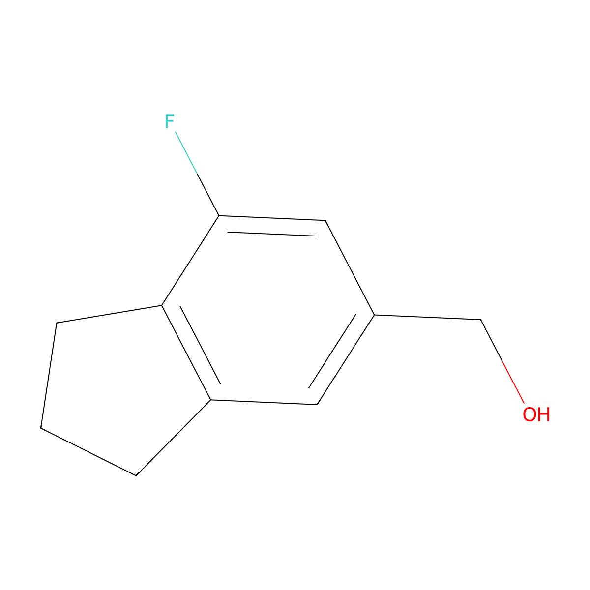 (7-fluoro-2,3-dihydro-1H-inden-5-yl)methanol molecular structure, CAS 1400701-99-6