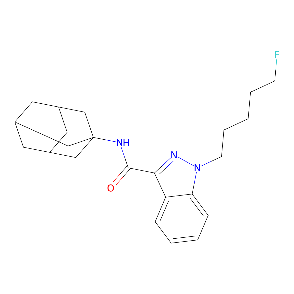 5-Fluoro-apinaca molecular structure, CAS 1400742-13-3
