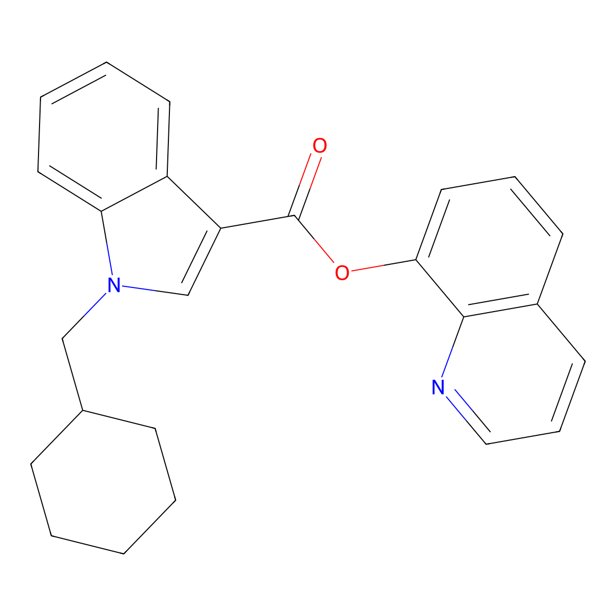1-(cyclohexylmethyl)-1H-indole-3-carboxylic acid 8-quinolinyl ester molecular structure, CAS 1400742-42-8