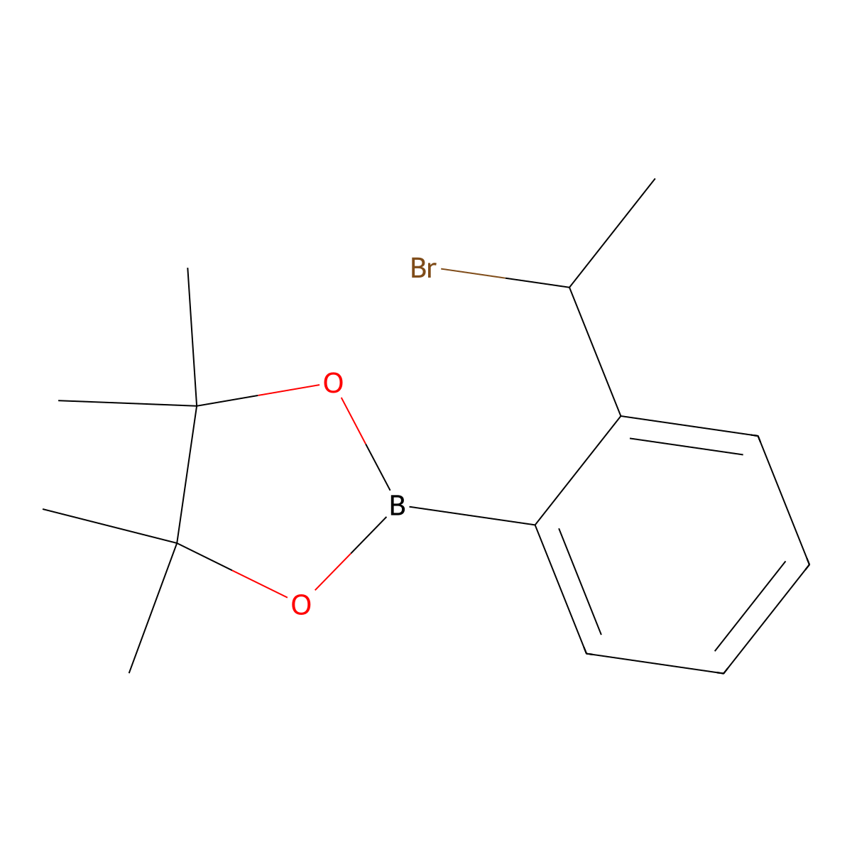 2-[2-(1-Bromoethyl)phenyl]-4,4,5,5-tetramethyl-1,3,2-dioxaborolane molecular structure, CAS 1400742-82-6
