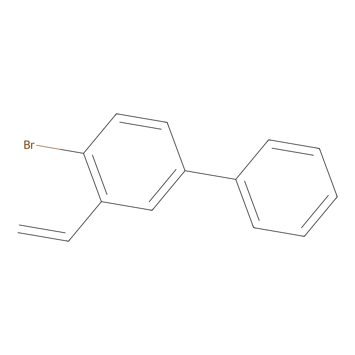 4-Bromo-3-vinyl-1,1'-biphenyl molecular structure, CAS 1400742-91-7