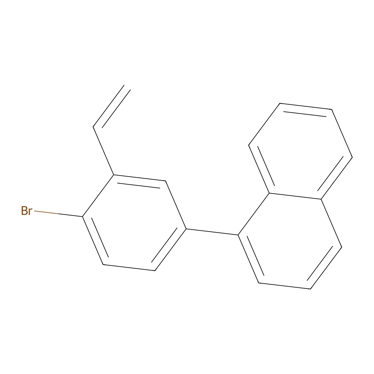 1-(4-Bromo-3-ethenylphenyl)naphthalene molecular structure, CAS 1400742-92-8