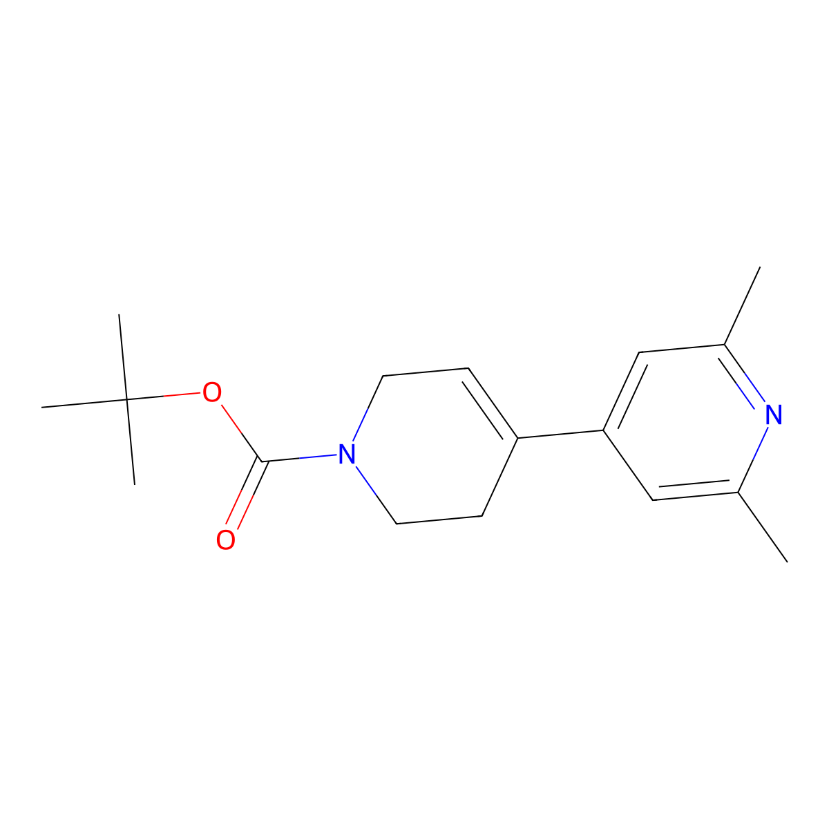 Tert-butyl 5,6-dihydro-4-(2,6-dimethylpyridin-4-yl)pyridine-1(2h)-carboxylate molecular structure, CAS 1400754-83-7
