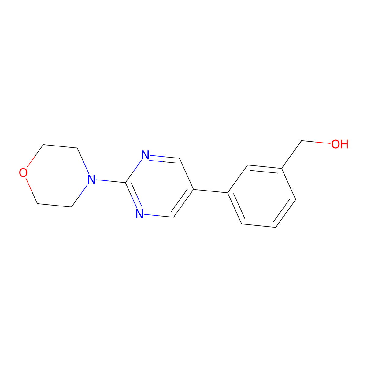 (3-(2-Morpholinopyrimidin-5-yl)phenyl)methanol molecular structure, CAS 1400754-84-8