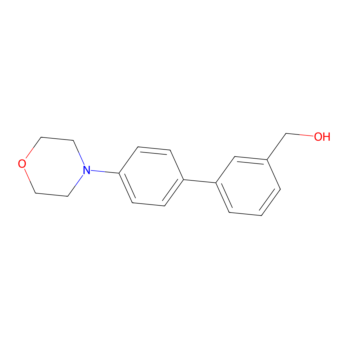 [4'-(Morpholin-4-yl)biphenyl-3-yl]methanol molecular structure, CAS 1400754-85-9