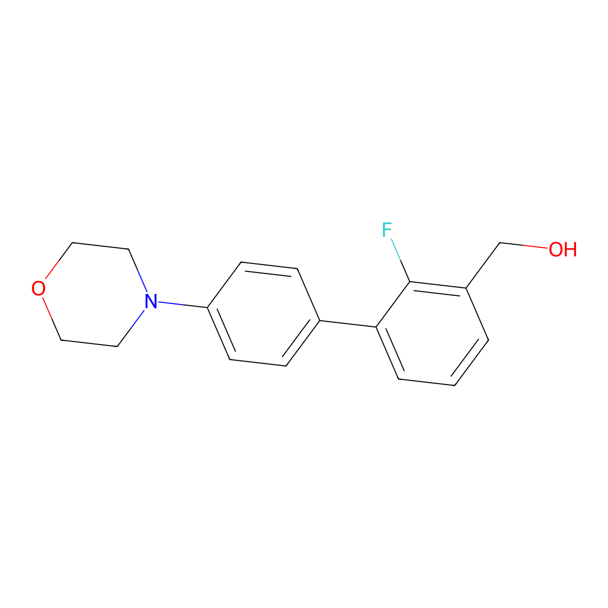 [2-Fluoro-4'-(morpholin-4-yl)biphenyl-3-yl]methanol molecular structure, CAS 1400755-40-9