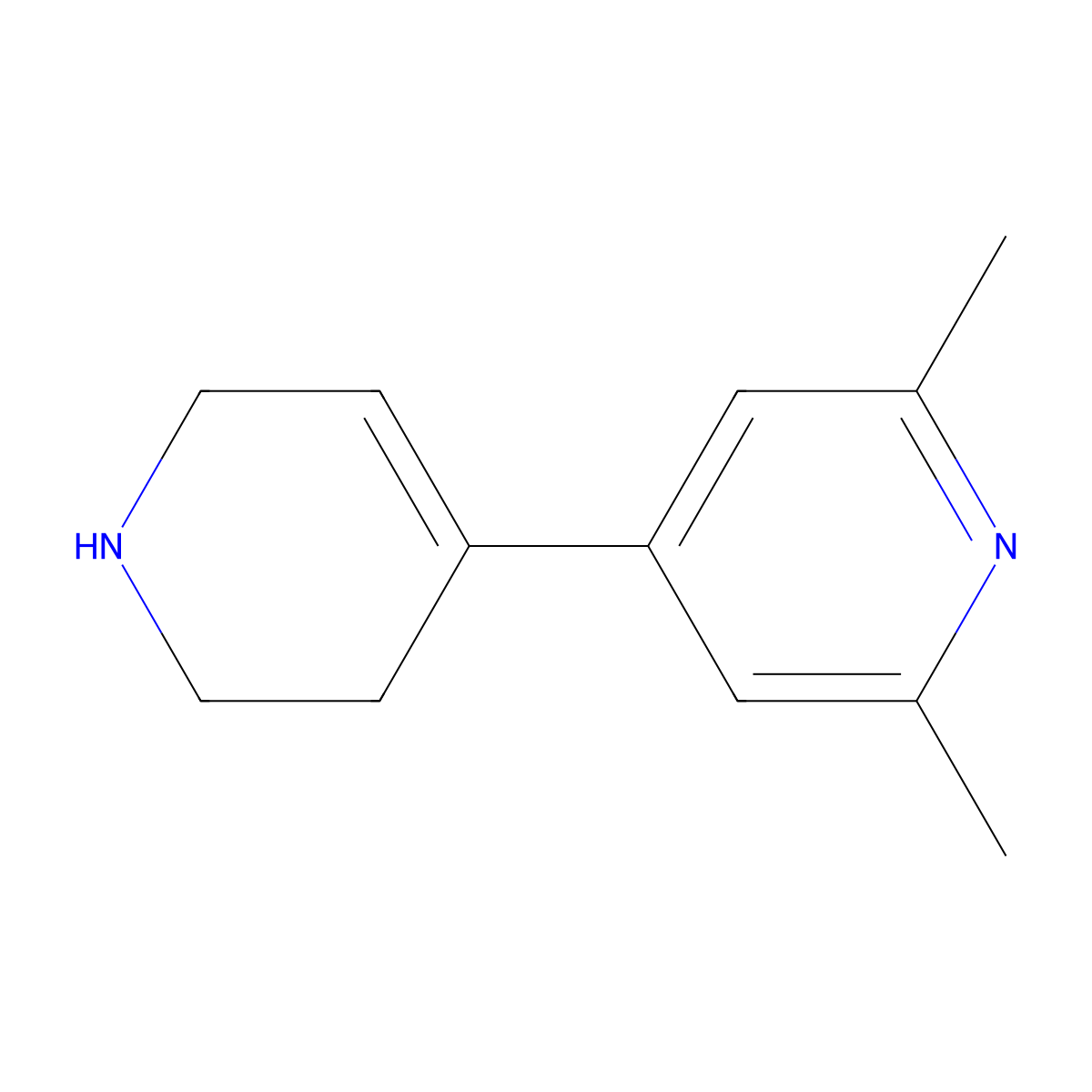 2,6-Dimethyl-4-(1,2,3,6-tetrahydropyridin-4-yl)pyridine molecular structure, CAS 1400759-30-9