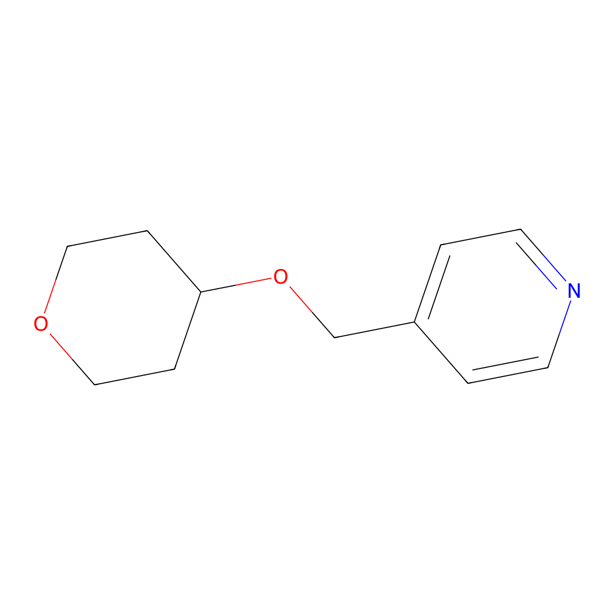 4-[(Oxan-4-yloxy)methyl]pyridine molecular structure, CAS 1400760-63-5