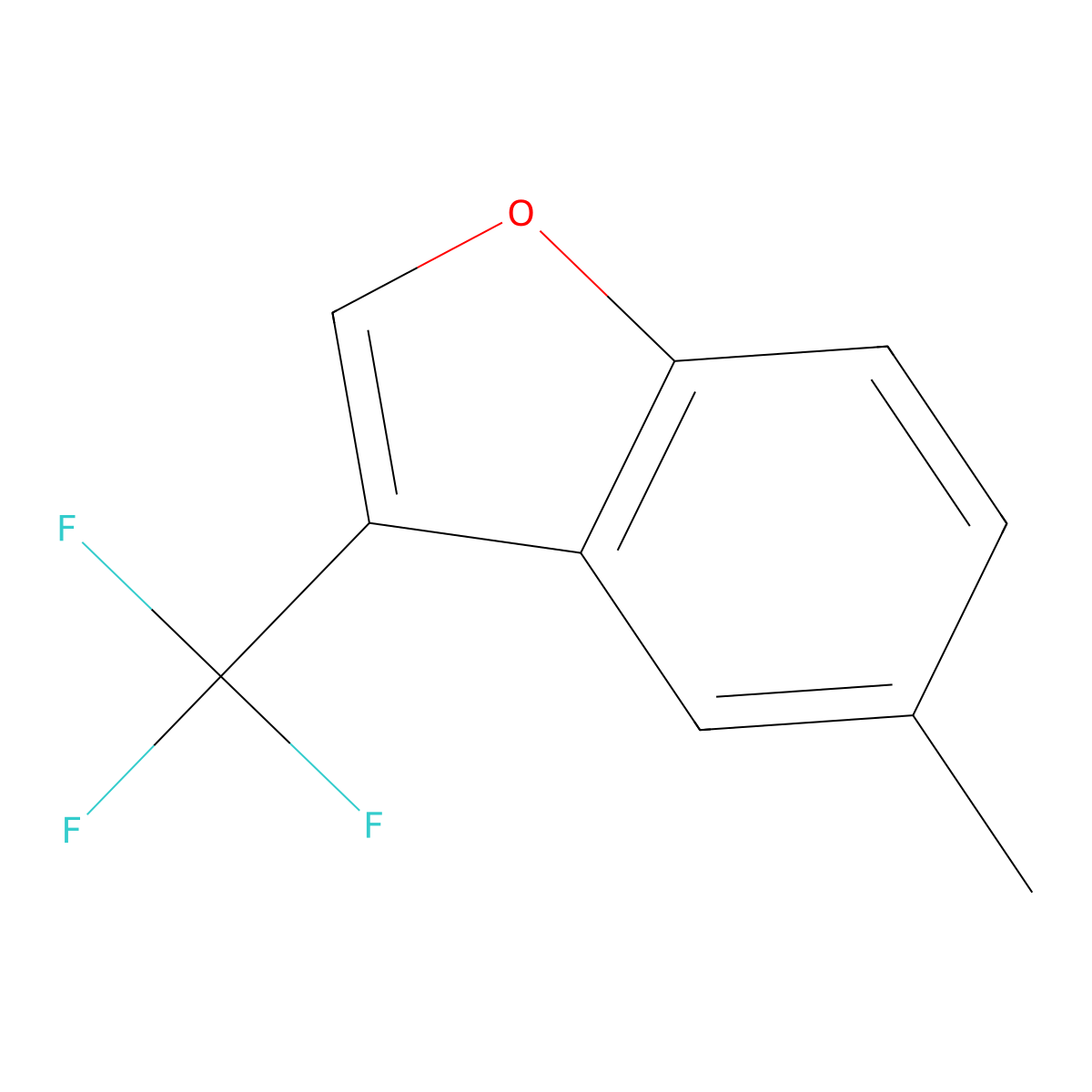 5-Methyl-3-(trifluoromethyl)benzofuran molecular structure, CAS 1400764-16-0