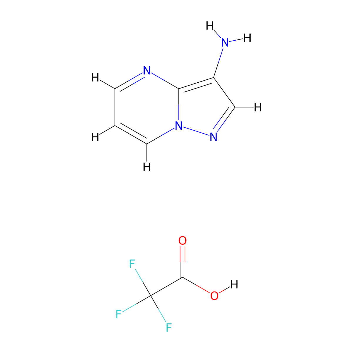 Pyrazolo[1,5-a]pyrimidin-3-amine; trifluoroacetic acid molecular structure, CAS 1400764-19-3