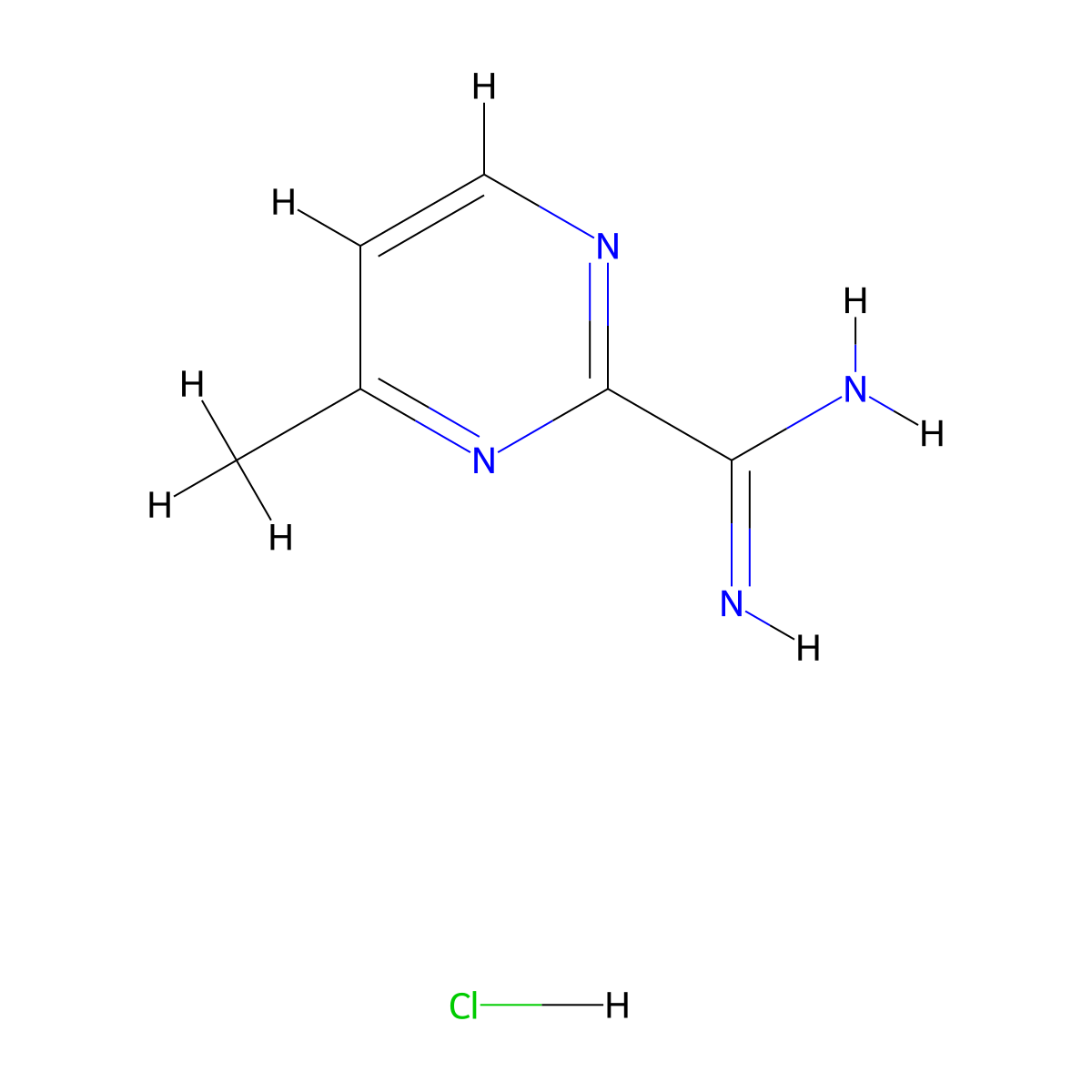 4-Methylpyrimidine-2-carboxamidine hydrochloride molecular structure, CAS 1400764-31-9