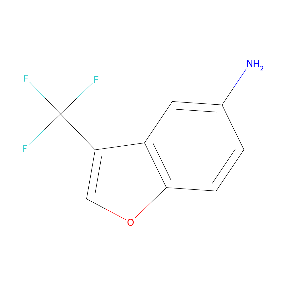 3-(Trifluoromethyl)benzofuran-5-amine molecular structure, CAS 1400764-32-0