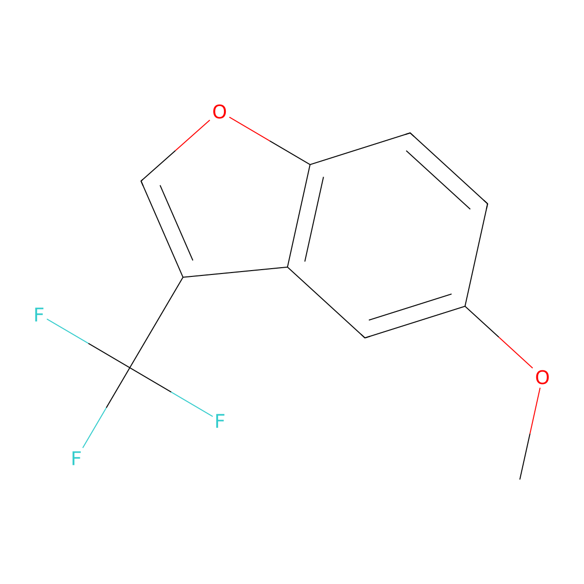 5-Methoxy-3-(trifluoromethyl)benzofuran molecular structure, CAS 1400764-48-8